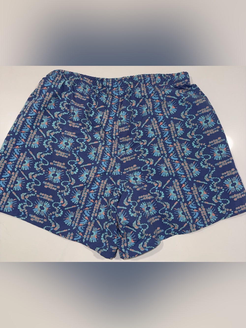 Patagonia Blue Multi-Pattern High-Waist Women's Shorts - Picture 4 of 4